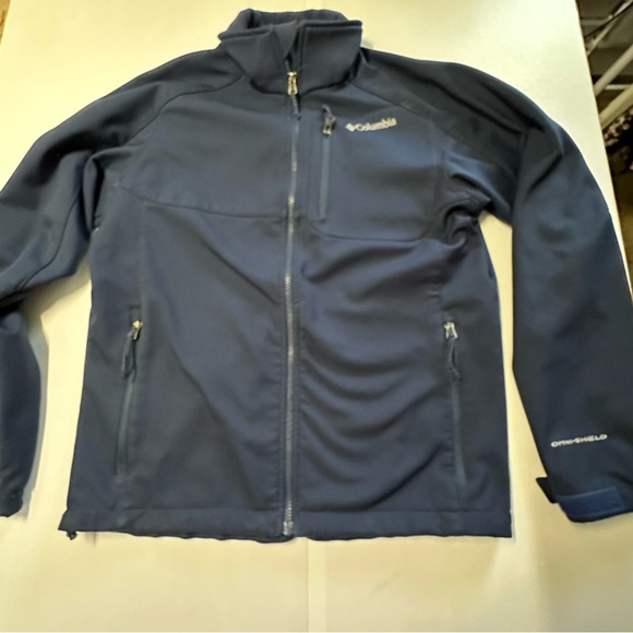 Columbia ascender, softshell, full zip men’s jacket size medium navy blue - Picture 12 of 16